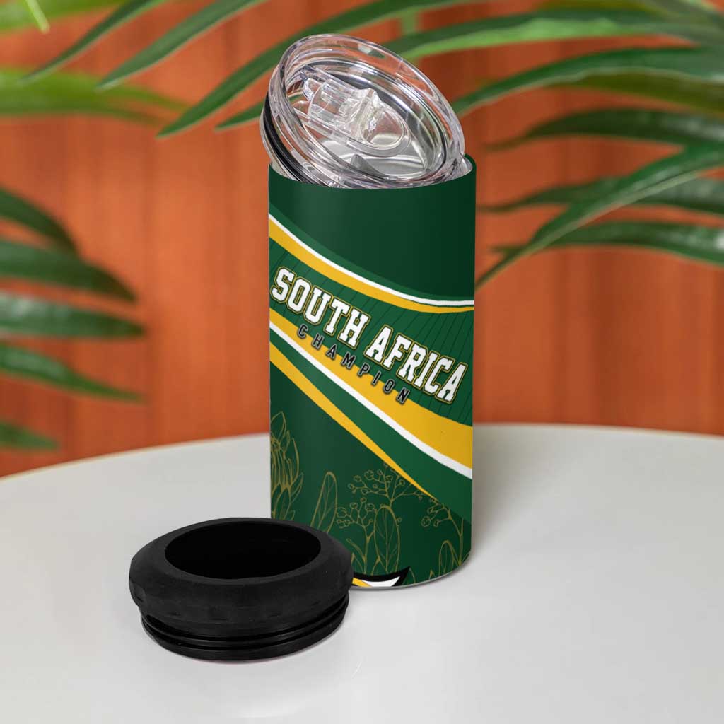 South Africa Rugby Personalized Bokke 4 in 1 Can Cooler Tumbler Springboks - Stronger Together - Wonder Print Shop