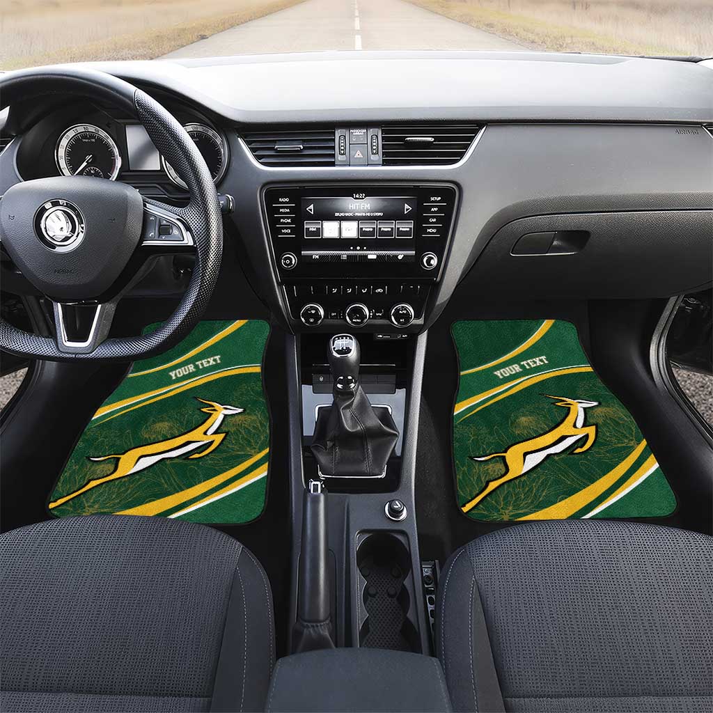 South Africa Rugby Personalized Bokke Car Mats Springboks - Stronger Together - Wonder Print Shop