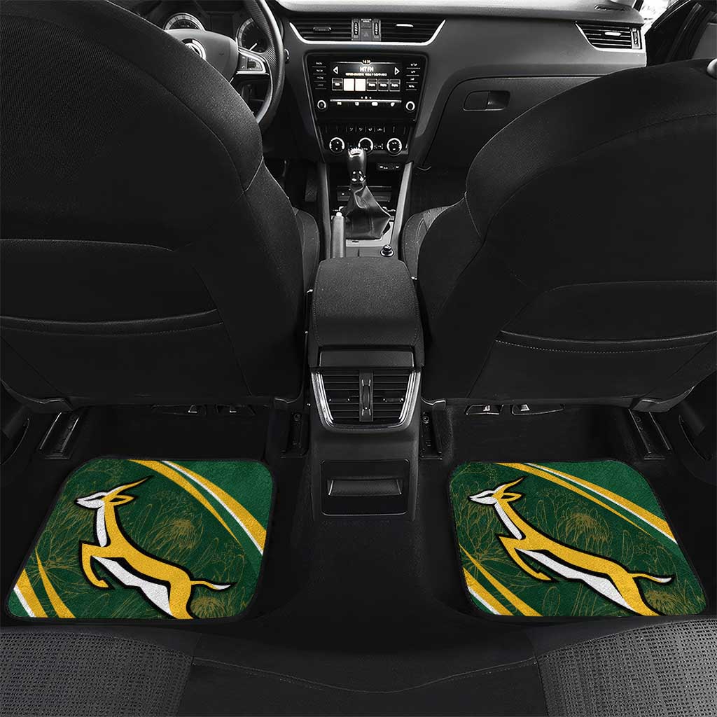 South Africa Rugby Personalized Bokke Car Mats Springboks - Stronger Together - Wonder Print Shop