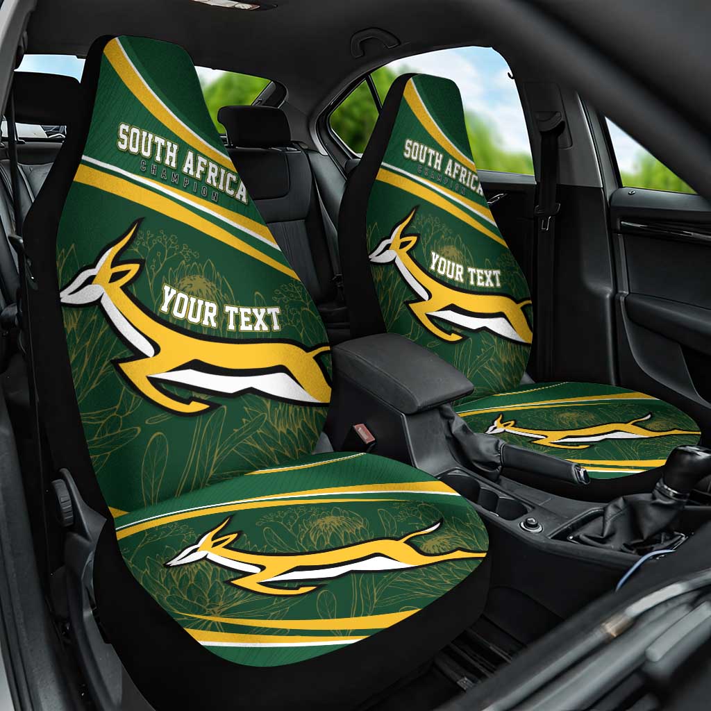 South Africa Rugby Personalized Bokke Car Seat Cover Springboks - Stronger Together - Wonder Print Shop
