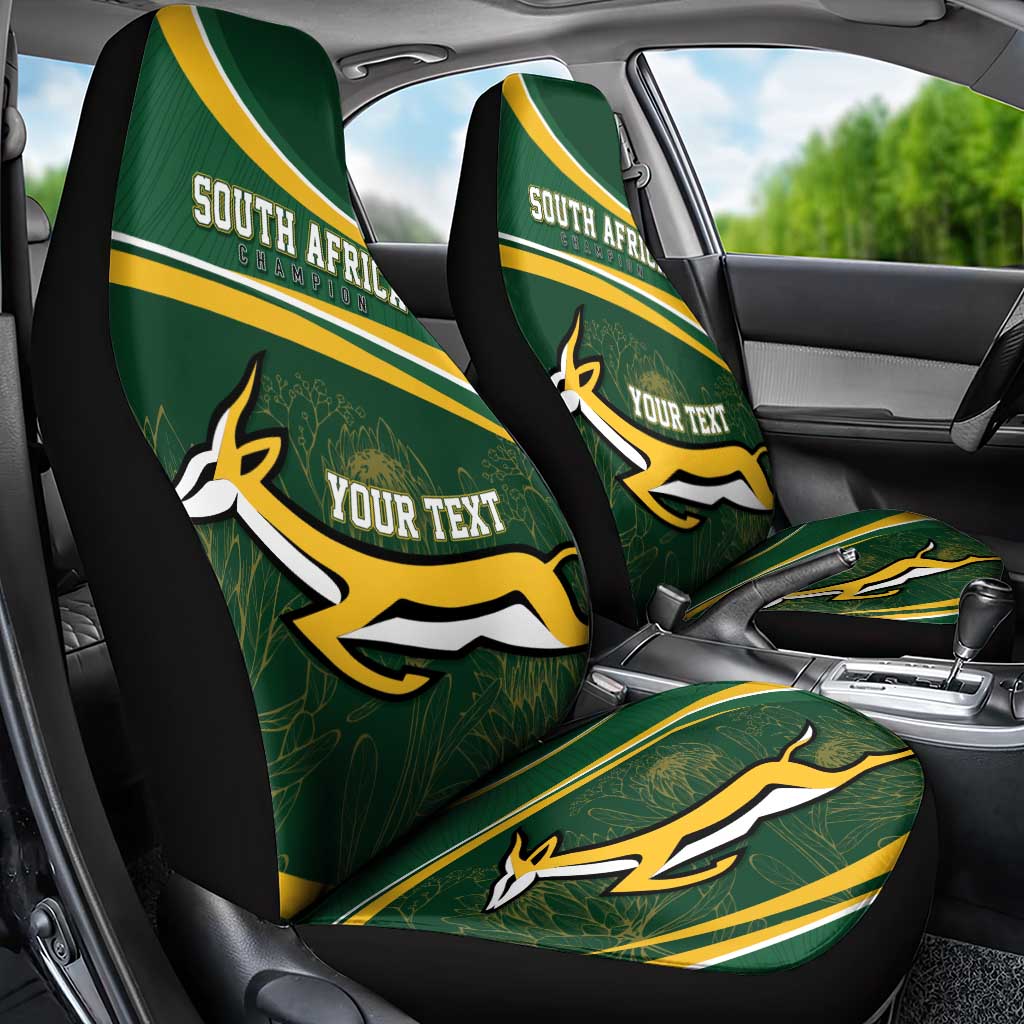 South Africa Rugby Personalized Bokke Car Seat Cover Springboks - Stronger Together - Wonder Print Shop