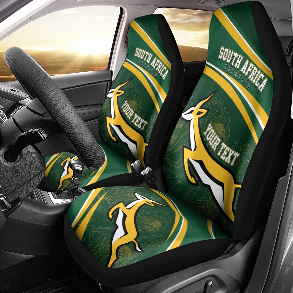 South Africa Rugby Personalized Bokke Car Seat Cover Springboks - Stronger Together - Wonder Print Shop