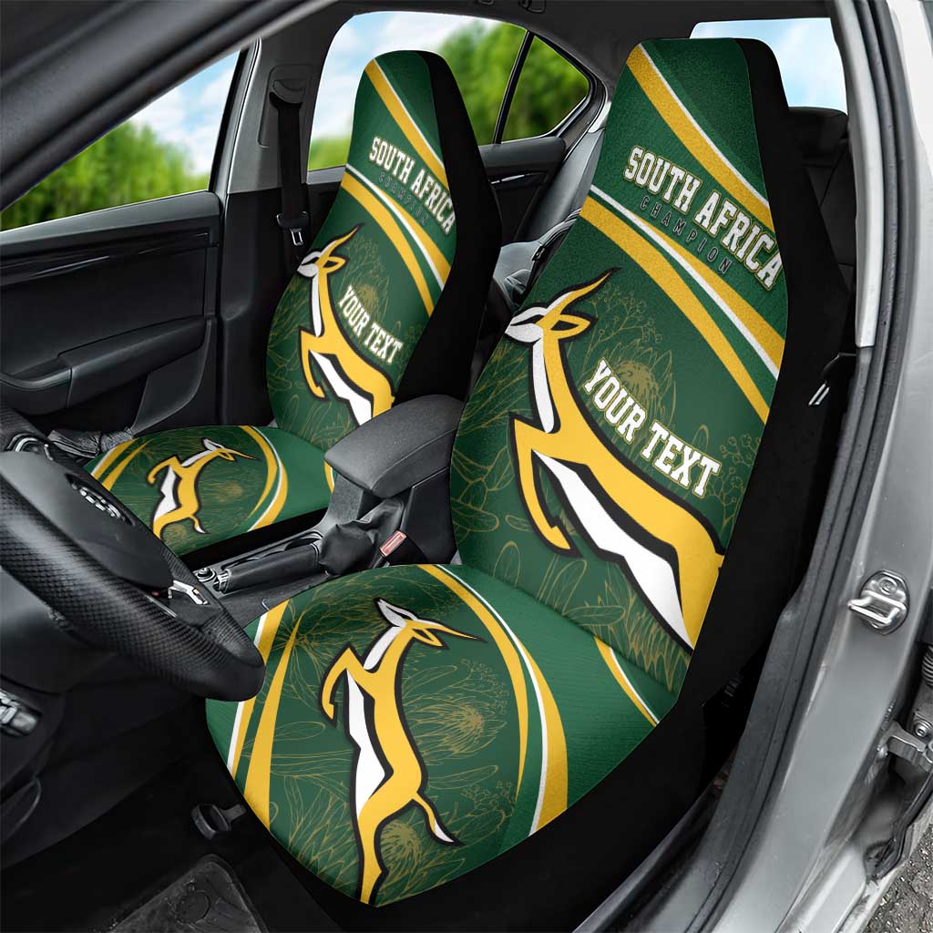 South Africa Rugby Personalized Bokke Car Seat Cover Springboks - Stronger Together - Wonder Print Shop