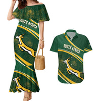 South Africa Rugby Personalized Bokke Couples Matching Mermaid Dress and Hawaiian Shirt Springboks - Stronger Together - Wonder Print Shop