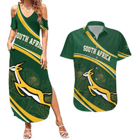 South Africa Rugby Personalized Bokke Couples Matching Summer Maxi Dress and Hawaiian Shirt Springboks - Stronger Together - Wonder Print Shop