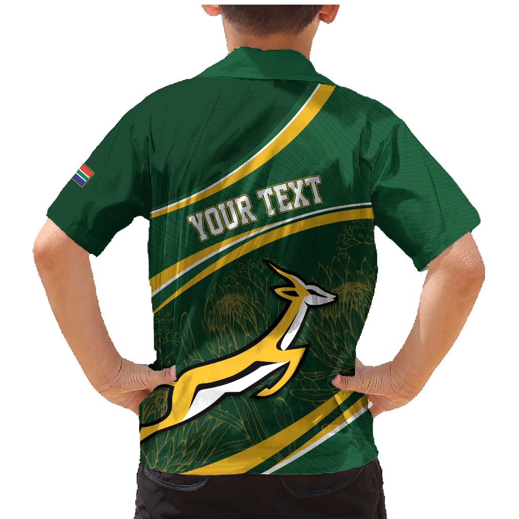 South Africa Rugby Personalized Bokke Family Matching Mermaid Dress and Hawaiian Shirt Springboks - Stronger Together - Wonder Print Shop