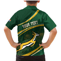 South Africa Rugby Personalized Bokke Family Matching Mermaid Dress and Hawaiian Shirt Springboks - Stronger Together - Wonder Print Shop