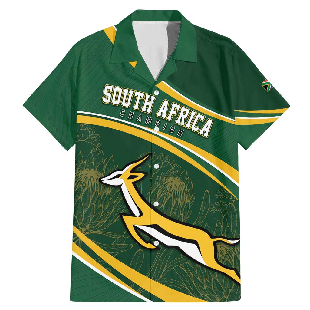 South Africa Rugby Personalized Bokke Family Matching Mermaid Dress and Hawaiian Shirt Springboks - Stronger Together - Wonder Print Shop