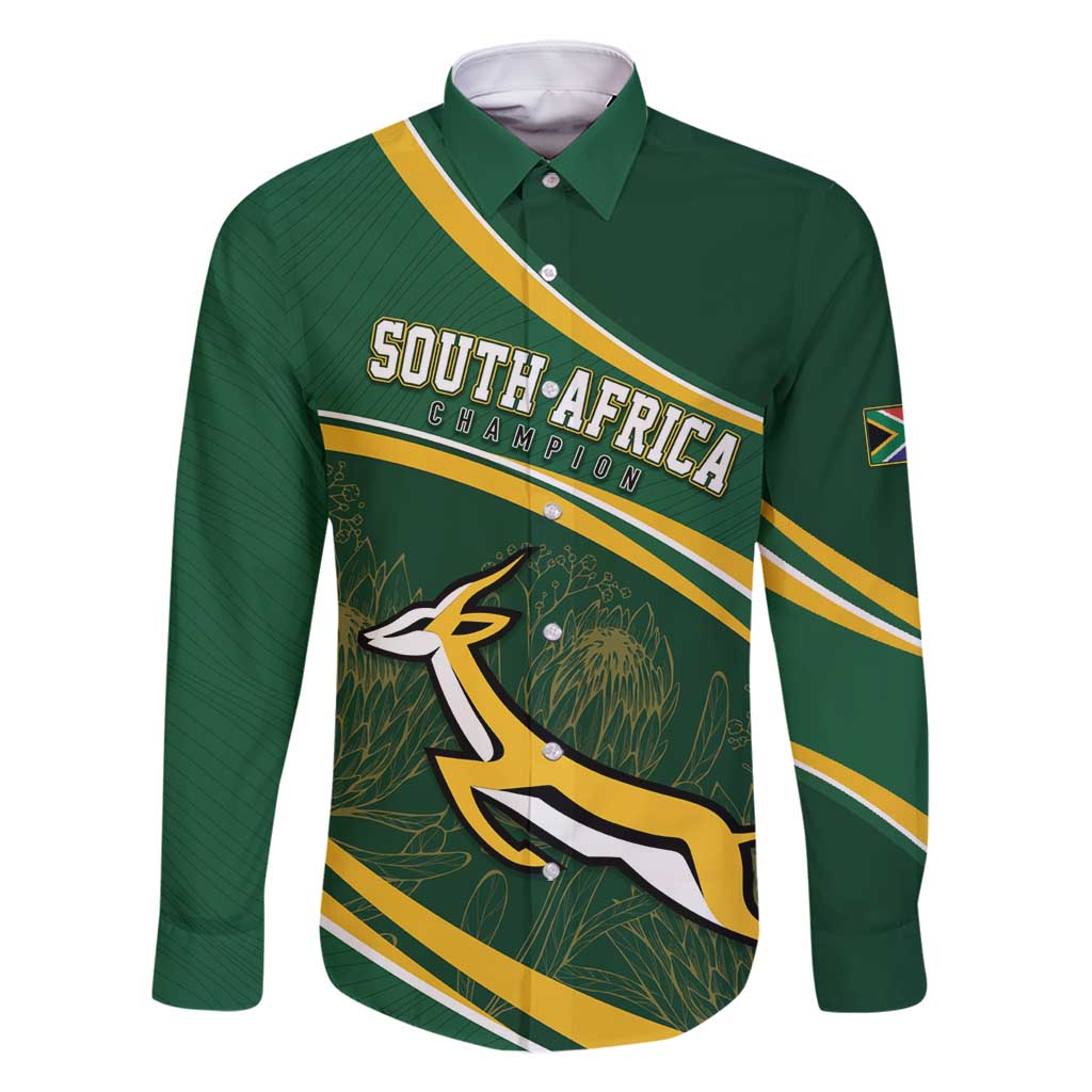 South Africa Rugby Personalized Bokke Family Matching Mermaid Dress and Hawaiian Shirt Springboks - Stronger Together - Wonder Print Shop