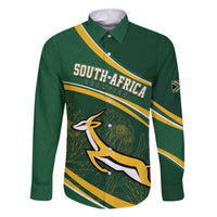 South Africa Rugby Personalized Bokke Family Matching Off The Shoulder Long Sleeve Dress and Hawaiian Shirt Springboks - Stronger Together - Wonder Print Shop