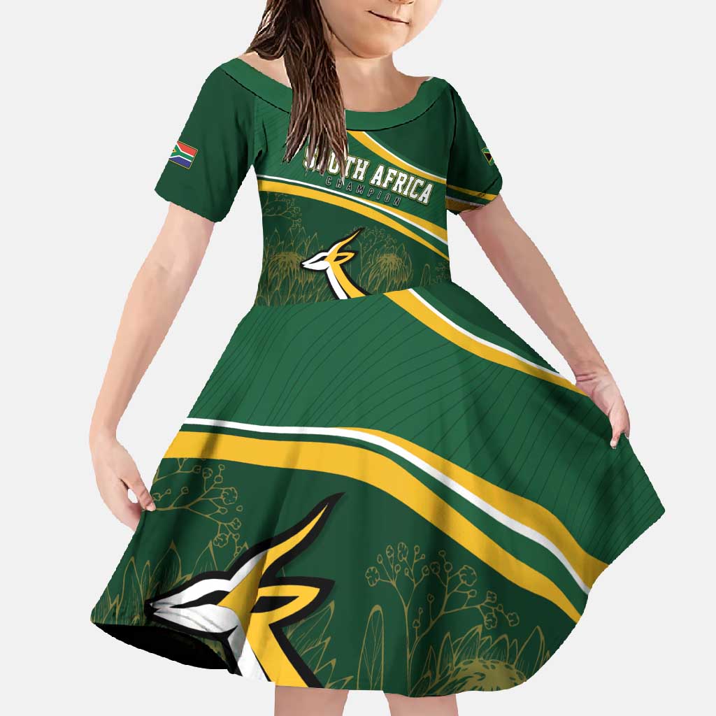 South Africa Rugby Personalized Bokke Family Matching Off Shoulder Maxi Dress and Hawaiian Shirt Springboks - Stronger Together - Wonder Print Shop
