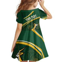 South Africa Rugby Personalized Bokke Family Matching Off Shoulder Maxi Dress and Hawaiian Shirt Springboks - Stronger Together - Wonder Print Shop
