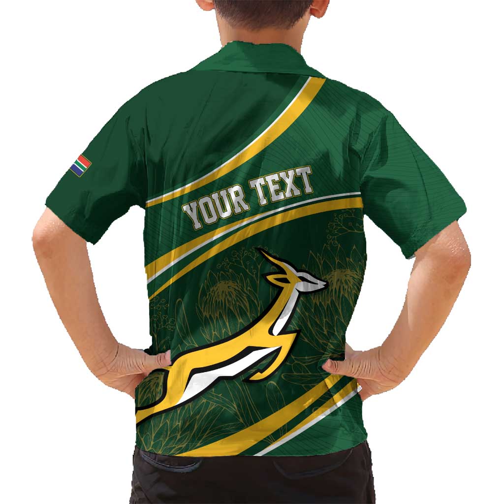 South Africa Rugby Personalized Bokke Family Matching Puletasi and Hawaiian Shirt Springboks - Stronger Together - Wonder Print Shop