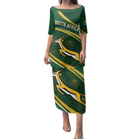 South Africa Rugby Personalized Bokke Family Matching Puletasi and Hawaiian Shirt Springboks - Stronger Together - Wonder Print Shop