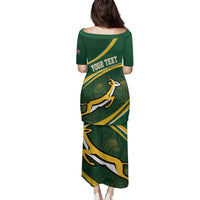 South Africa Rugby Personalized Bokke Family Matching Puletasi and Hawaiian Shirt Springboks - Stronger Together - Wonder Print Shop