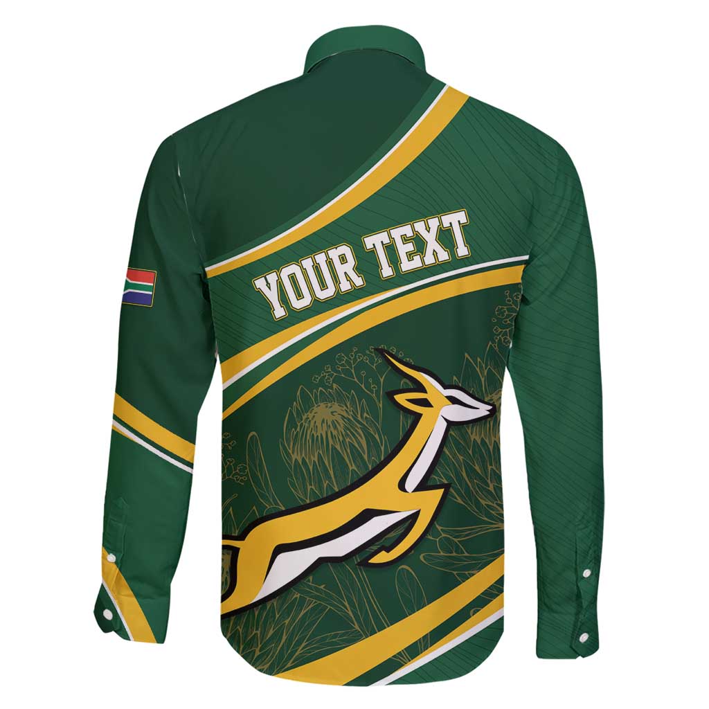 South Africa Rugby Personalized Bokke Family Matching Short Sleeve Bodycon Dress and Hawaiian Shirt Springboks - Stronger Together - Wonder Print Shop