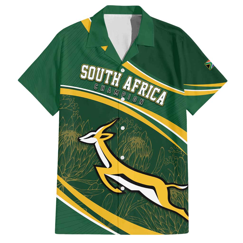 South Africa Rugby Personalized Bokke Family Matching Summer Maxi Dress and Hawaiian Shirt Springboks - Stronger Together - Wonder Print Shop