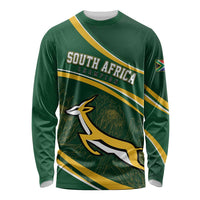 South Africa Rugby Personalized Bokke Long Sleeve Shirt Springboks - Stronger Together - Wonder Print Shop