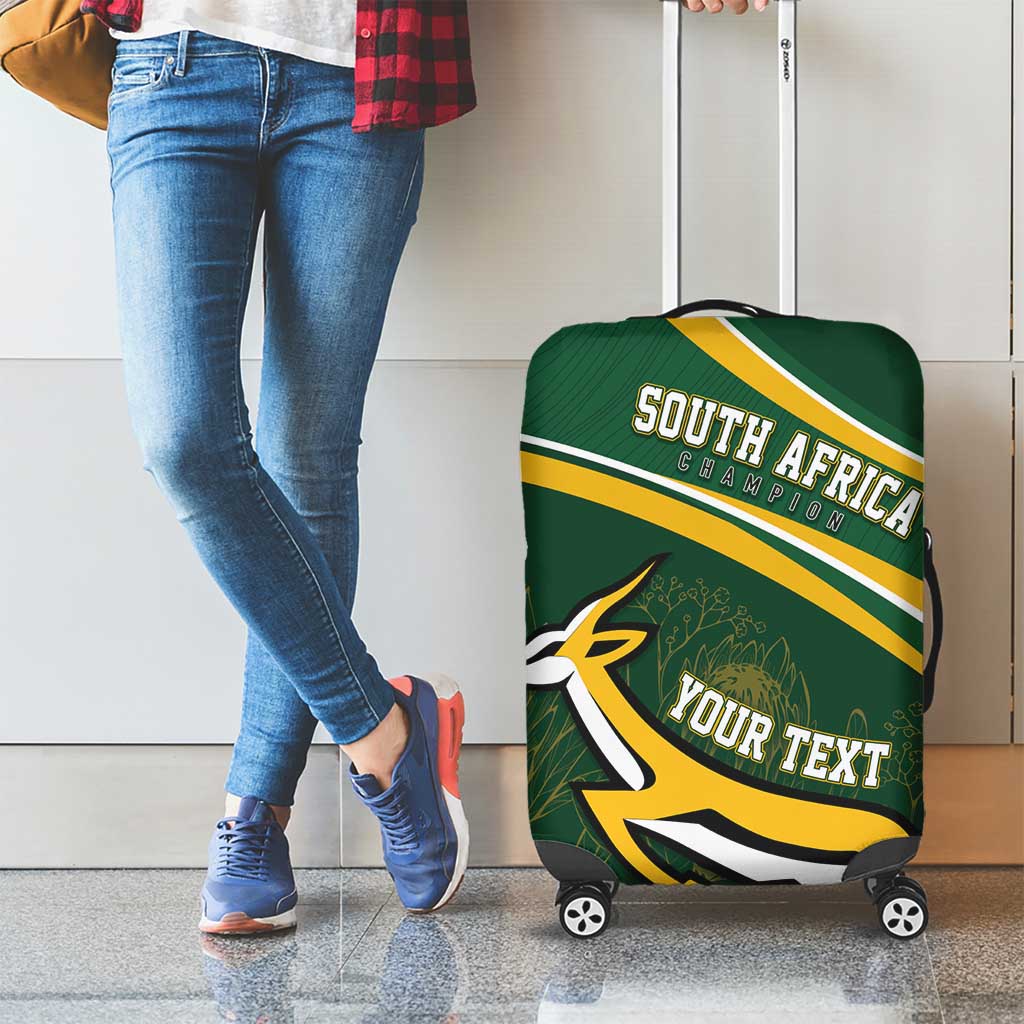 South Africa Rugby Personalized Bokke Luggage Cover Springboks - Stronger Together - Wonder Print Shop