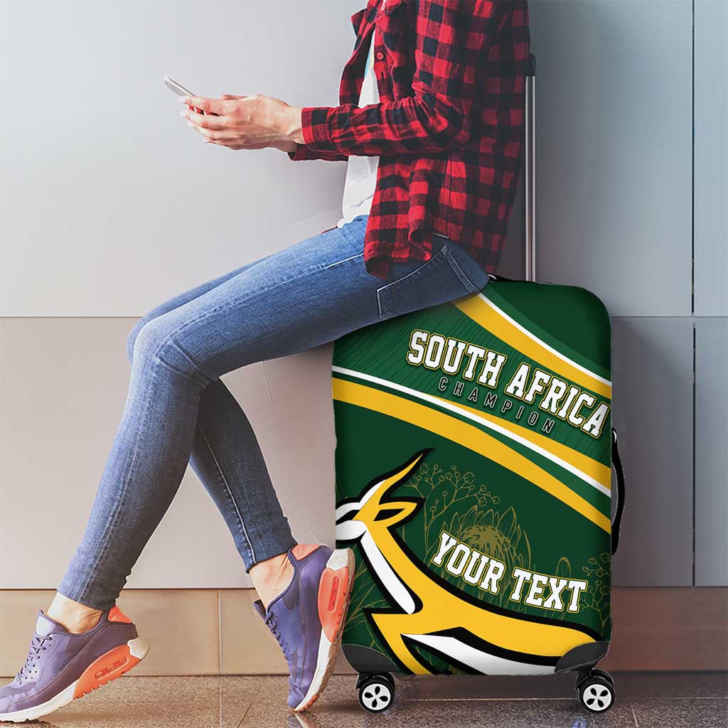 South Africa Rugby Personalized Bokke Luggage Cover Springboks - Stronger Together - Wonder Print Shop