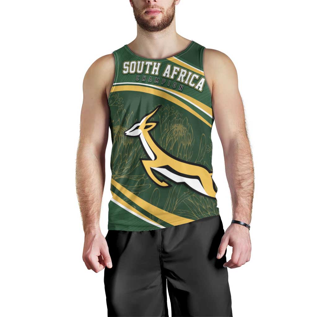 South Africa Rugby Personalized Bokke Men Tank Top Springboks - Stronger Together - Wonder Print Shop