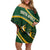 South Africa Rugby Personalized Bokke Off Shoulder Short Dress Springboks - Stronger Together - Wonder Print Shop