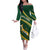 South Africa Rugby Personalized Bokke Off The Shoulder Long Sleeve Dress Springboks - Stronger Together - Wonder Print Shop