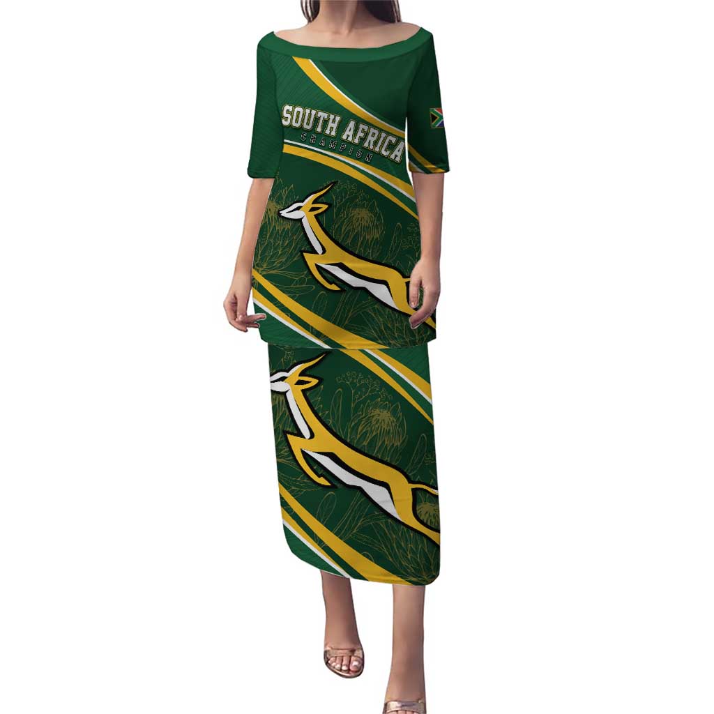 South Africa Rugby Personalized Bokke Puletasi Springboks - Stronger Together - Wonder Print Shop