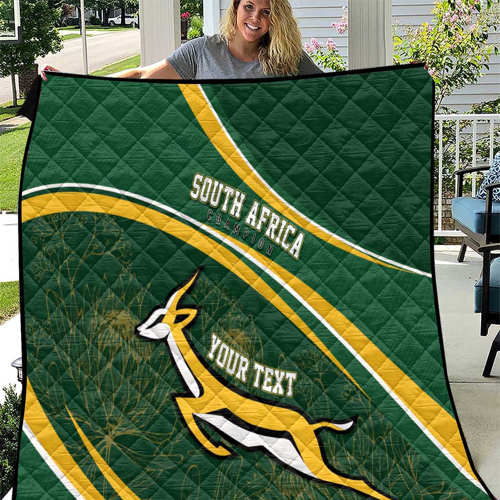 South Africa Rugby Personalized Bokke Quilt Springboks - Stronger Together - Wonder Print Shop