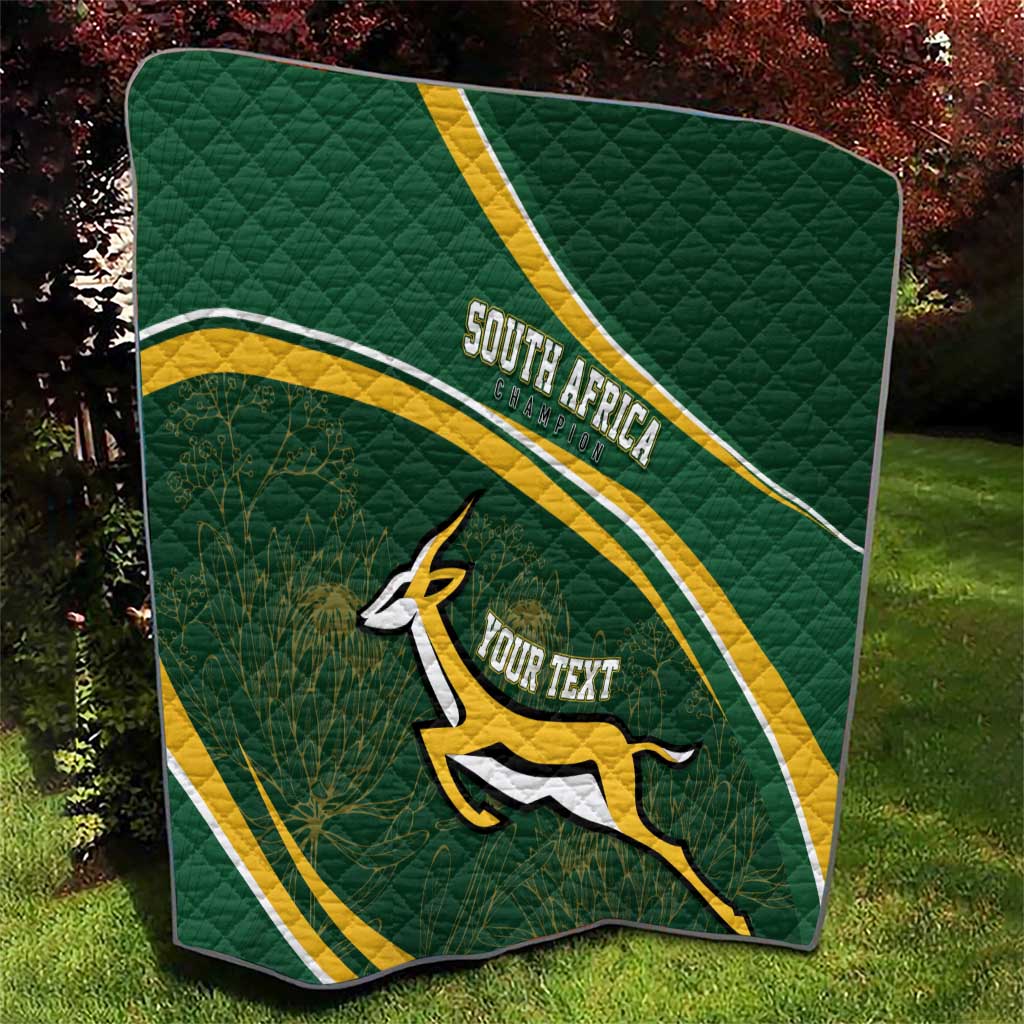 South Africa Rugby Personalized Bokke Quilt Springboks - Stronger Together - Wonder Print Shop