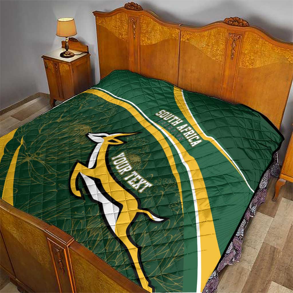 South Africa Rugby Personalized Bokke Quilt Springboks - Stronger Together - Wonder Print Shop