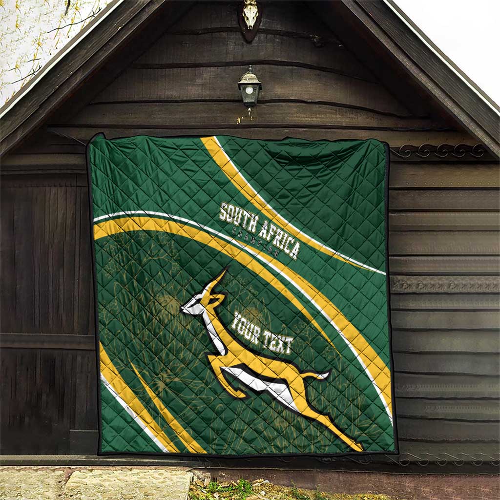 South Africa Rugby Personalized Bokke Quilt Springboks - Stronger Together - Wonder Print Shop