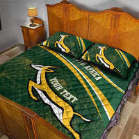 South Africa Rugby Personalized Bokke Quilt Bed Set Springboks - Stronger Together - Wonder Print Shop