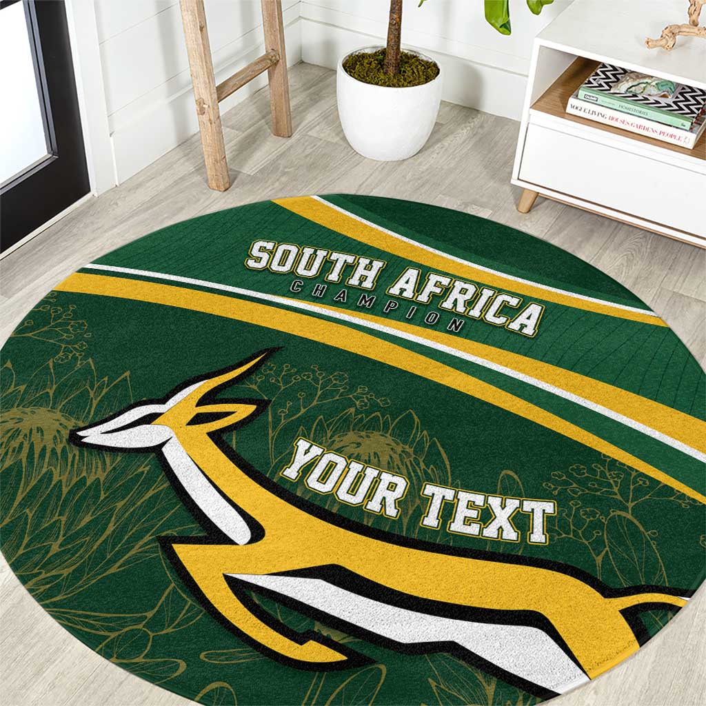 South Africa Rugby Personalized Bokke Round Carpet Springboks - Stronger Together - Wonder Print Shop