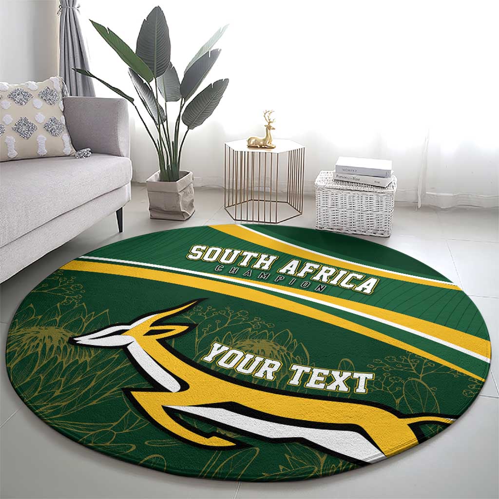 South Africa Rugby Personalized Bokke Round Carpet Springboks - Stronger Together - Wonder Print Shop