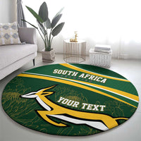 South Africa Rugby Personalized Bokke Round Carpet Springboks - Stronger Together - Wonder Print Shop