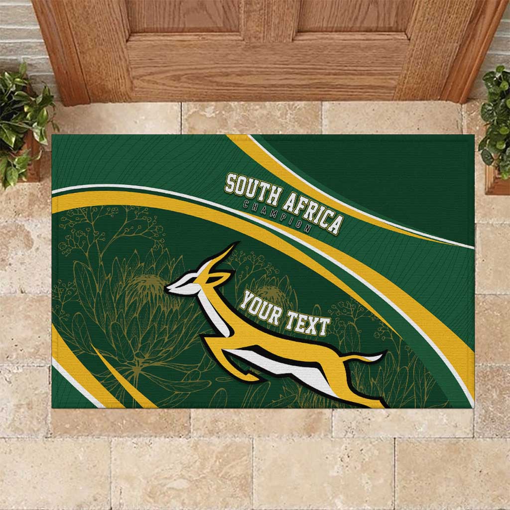 South Africa Rugby Personalized Bokke Rubber Doormat Springboks - Stronger Together - Wonder Print Shop