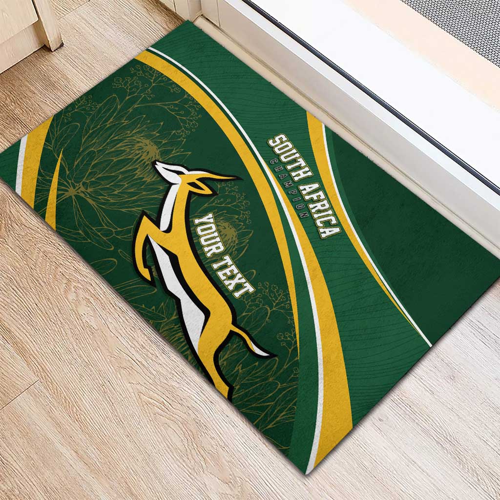 South Africa Rugby Personalized Bokke Rubber Doormat Springboks - Stronger Together - Wonder Print Shop