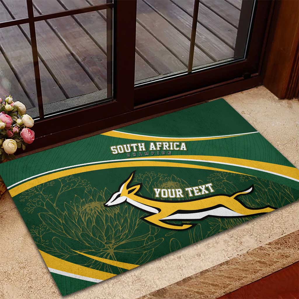 South Africa Rugby Personalized Bokke Rubber Doormat Springboks - Stronger Together - Wonder Print Shop