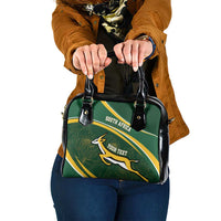 South Africa Rugby Personalized Bokke Shoulder Handbag Springboks - Stronger Together - Wonder Print Shop