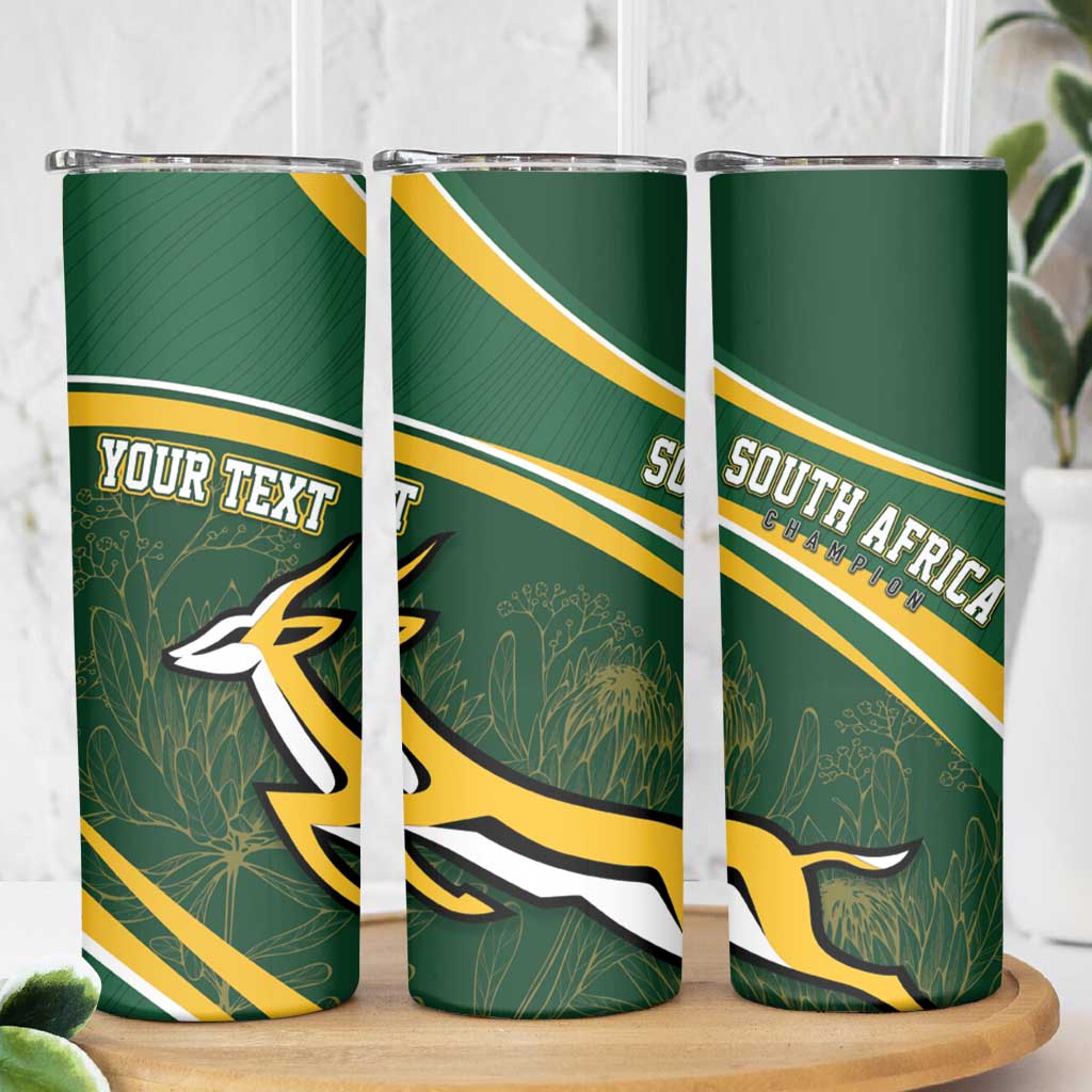 South Africa Rugby Personalized Bokke Skinny Tumbler Springboks - Stronger Together - Wonder Print Shop