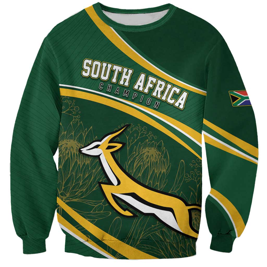 South Africa Rugby Personalized Bokke Sweatshirt Springboks - Stronger Together - Wonder Print Shop
