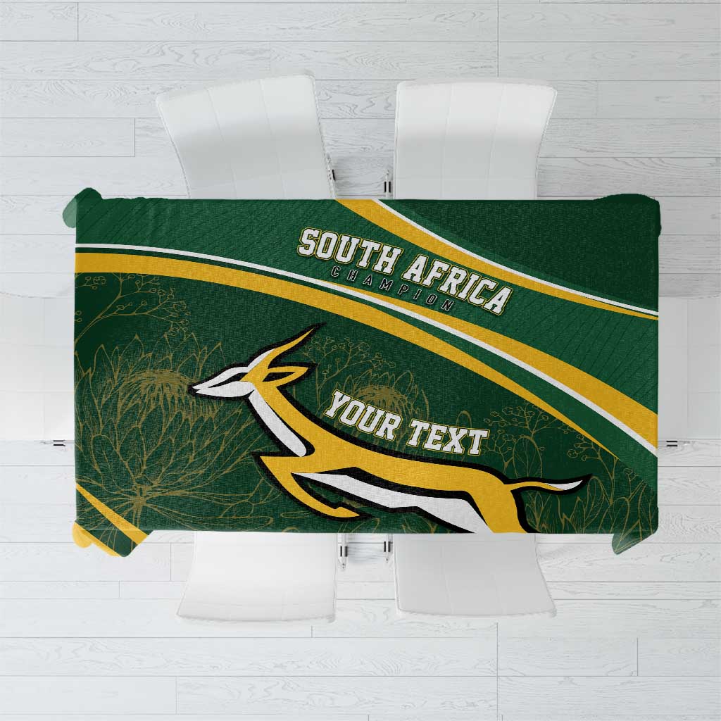 South Africa Rugby Personalized Bokke Tablecloth Springboks - Stronger Together - Wonder Print Shop