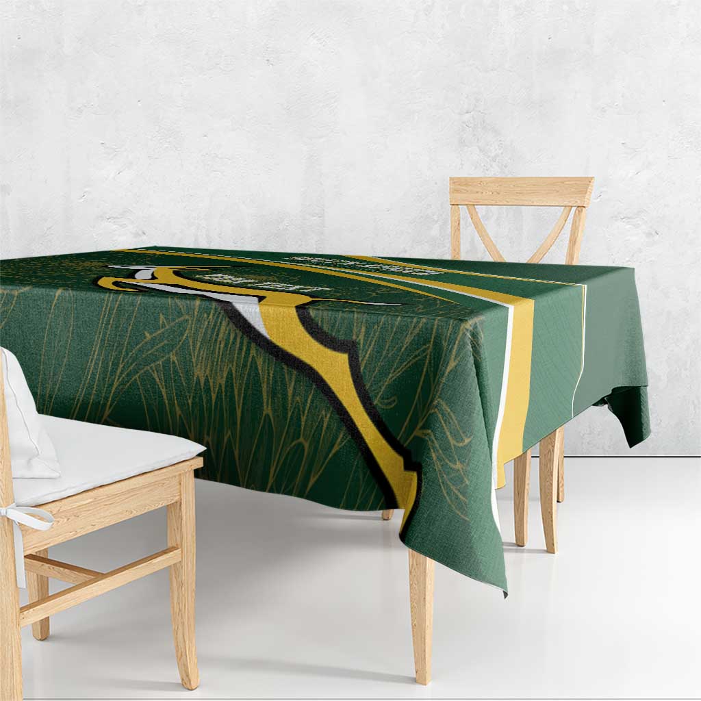 South Africa Rugby Personalized Bokke Tablecloth Springboks - Stronger Together - Wonder Print Shop
