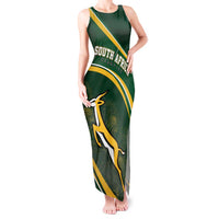 South Africa Rugby Personalized Bokke Tank Maxi Dress Springboks - Stronger Together - Wonder Print Shop