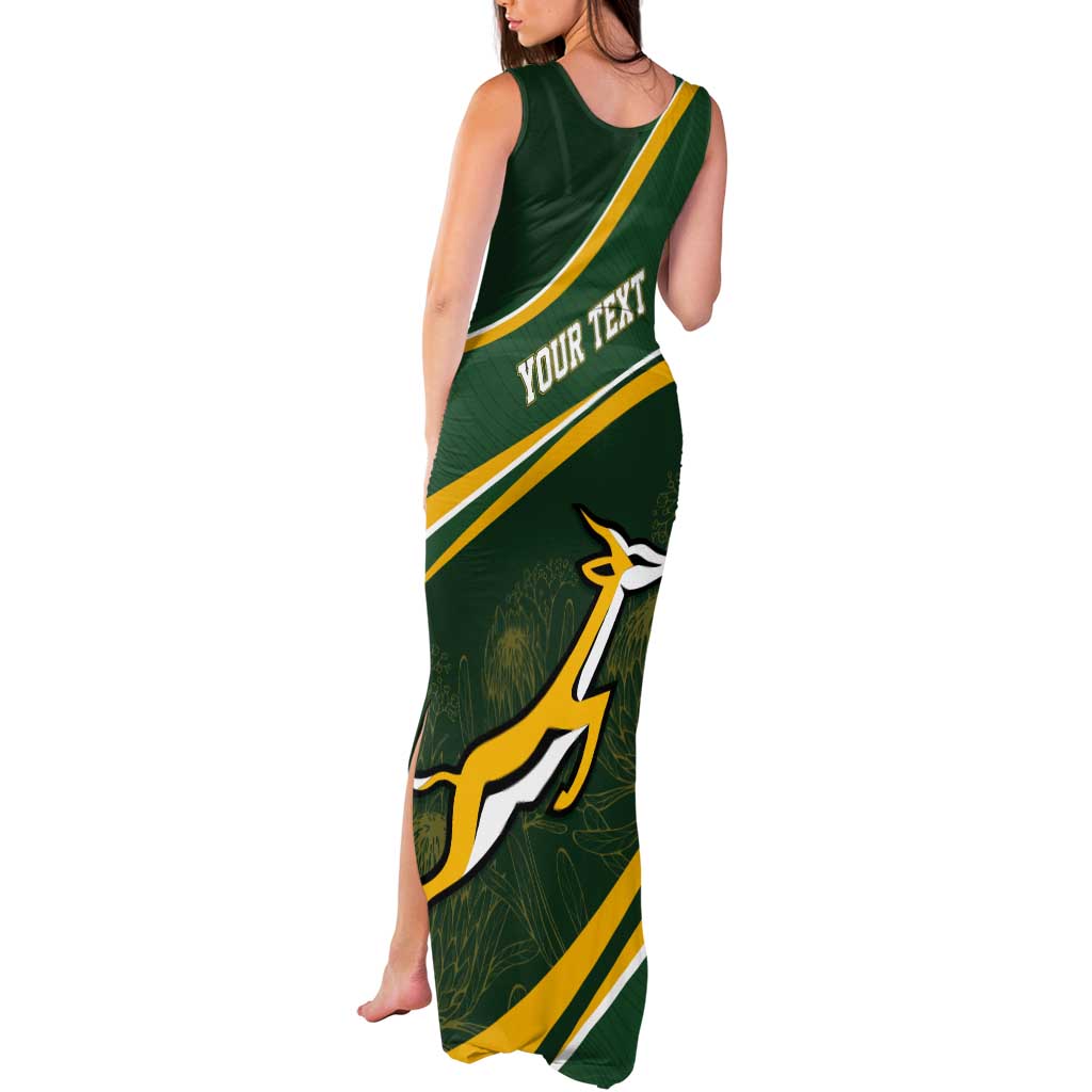 South Africa Rugby Personalized Bokke Tank Maxi Dress Springboks - Stronger Together - Wonder Print Shop