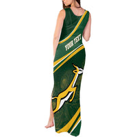 South Africa Rugby Personalized Bokke Tank Maxi Dress Springboks - Stronger Together - Wonder Print Shop