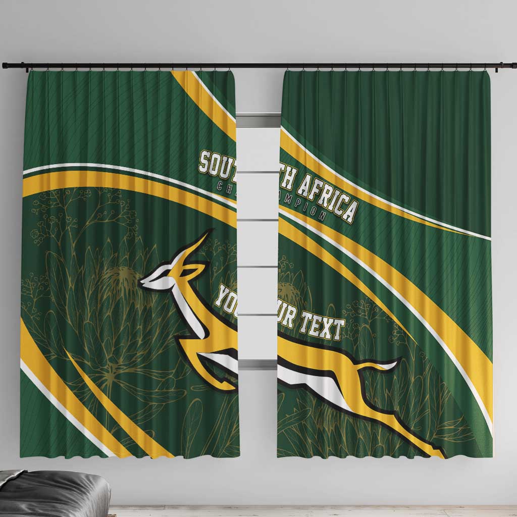 South Africa Rugby Personalized Bokke Window Curtain Springboks - Stronger Together - Wonder Print Shop