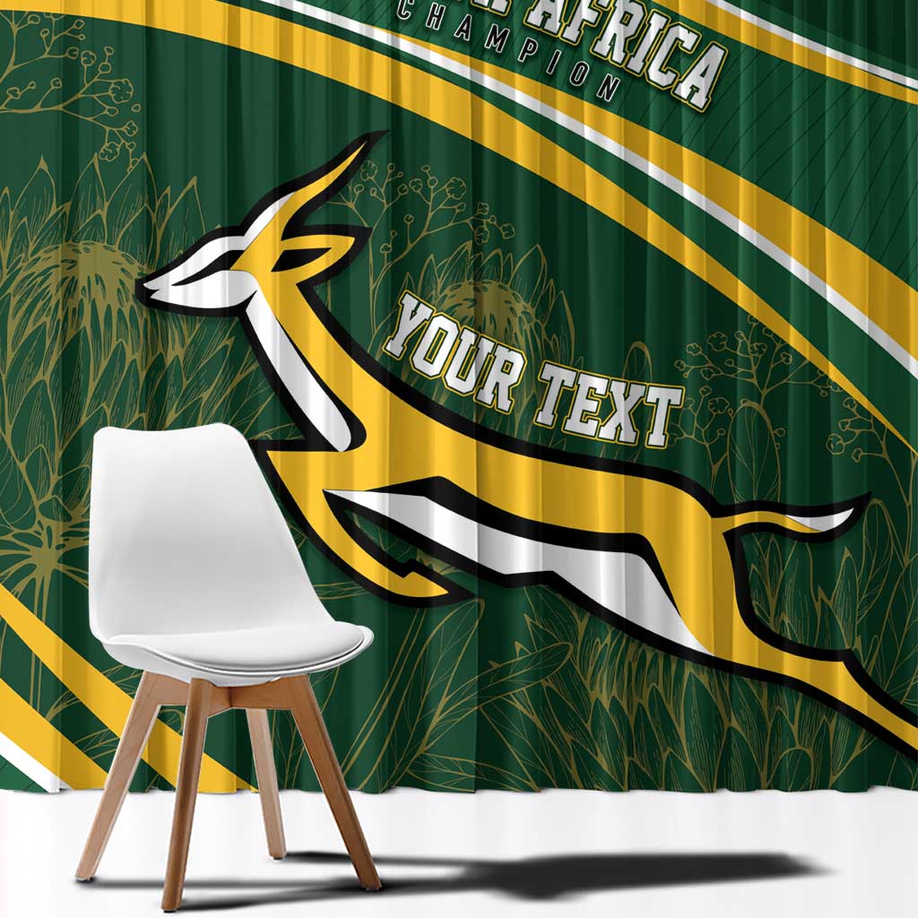 South Africa Rugby Personalized Bokke Window Curtain Springboks - Stronger Together - Wonder Print Shop