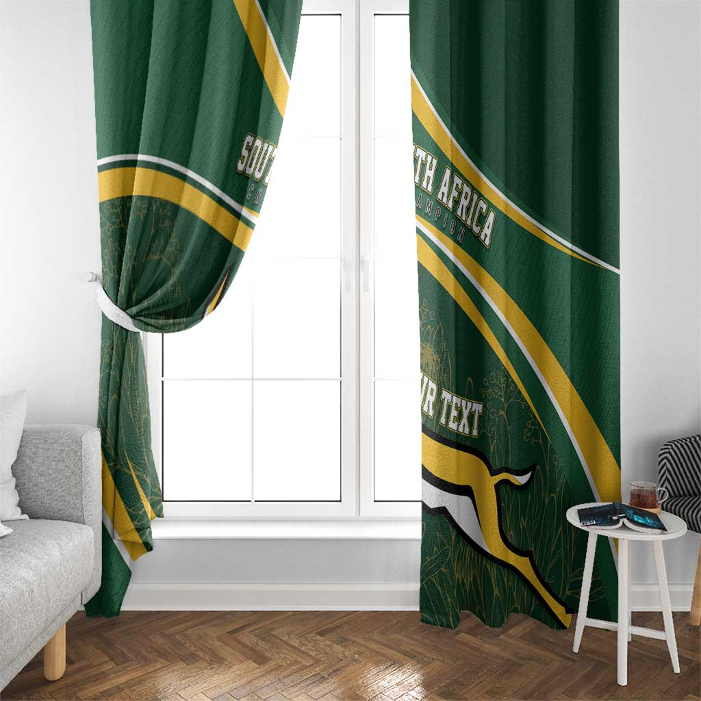 South Africa Rugby Personalized Bokke Window Curtain Springboks - Stronger Together - Wonder Print Shop